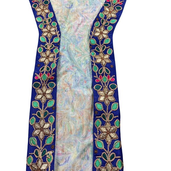 Soft Surroundings Large Ornate Open Front Cay Villa Cardi Long Duster - Picture 4 of 7